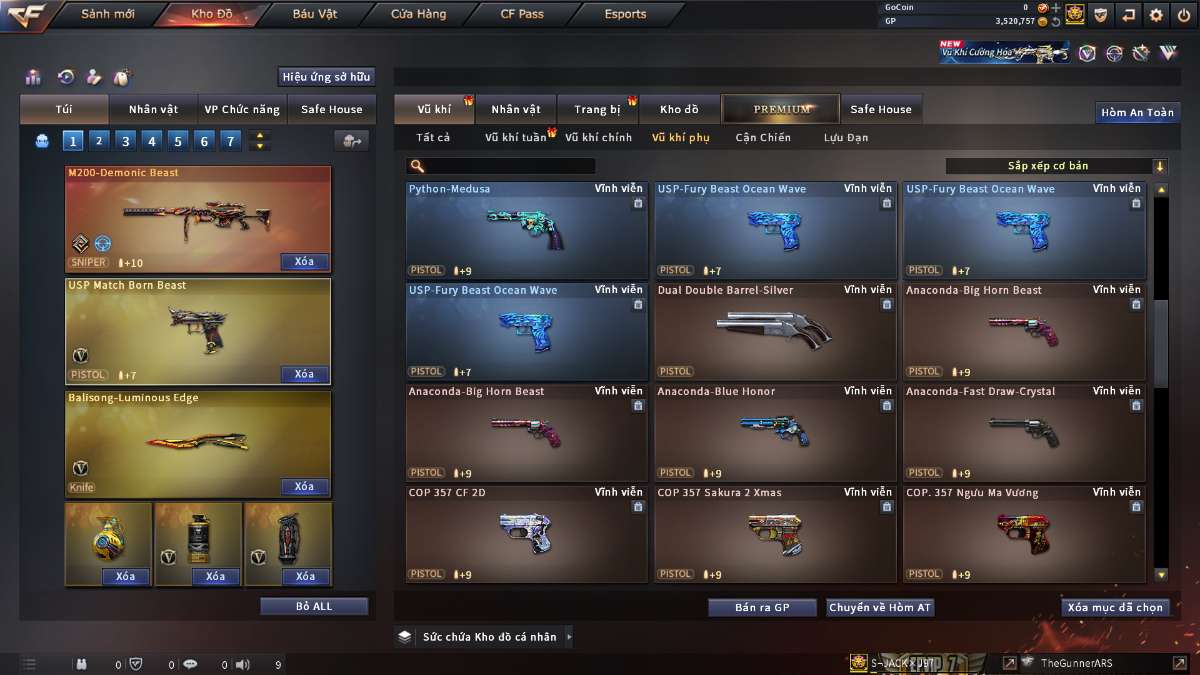 shop acc cf uy tin gia re